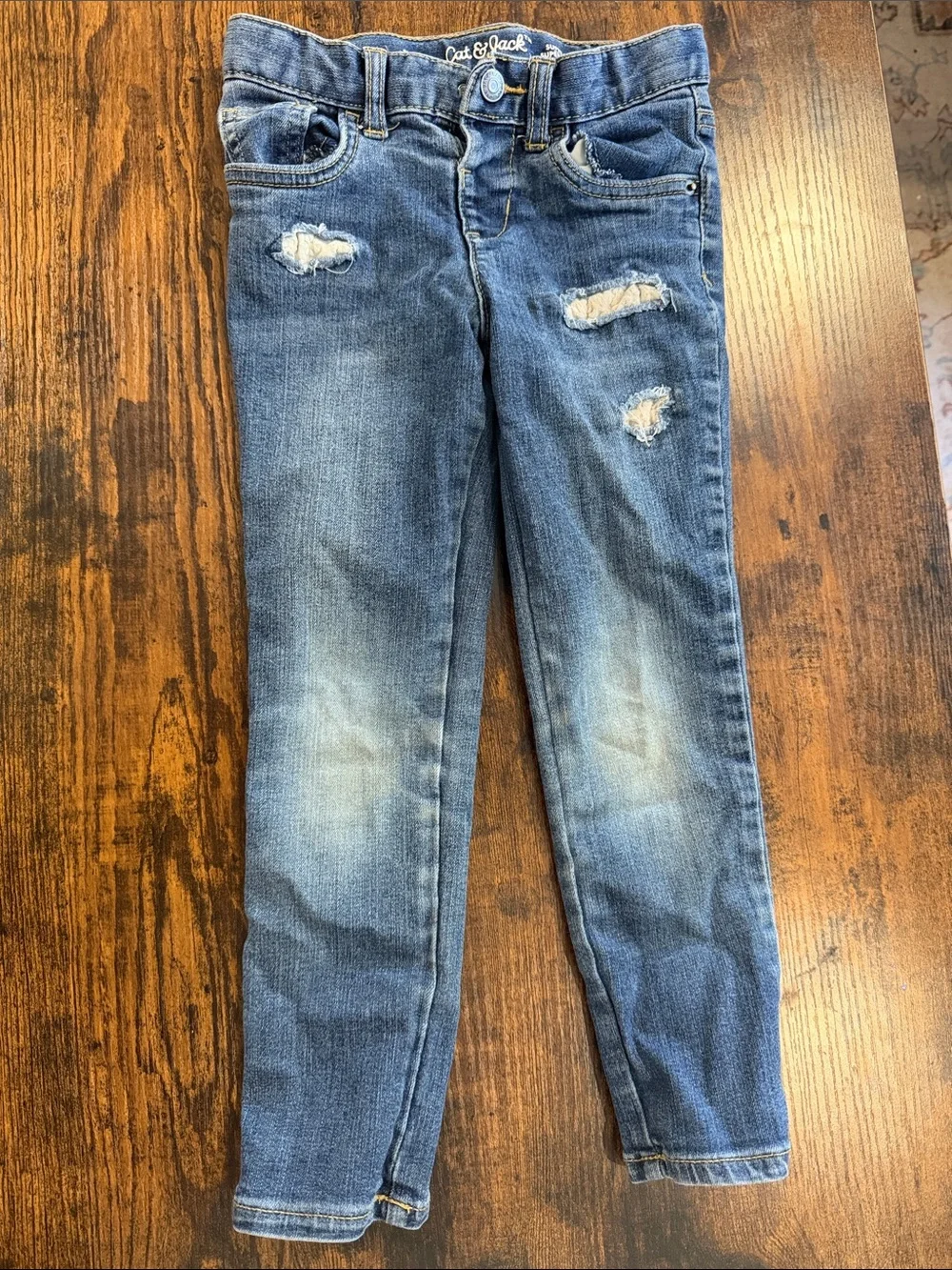 Cat & Jack Distressed Blue Skinny Jeans